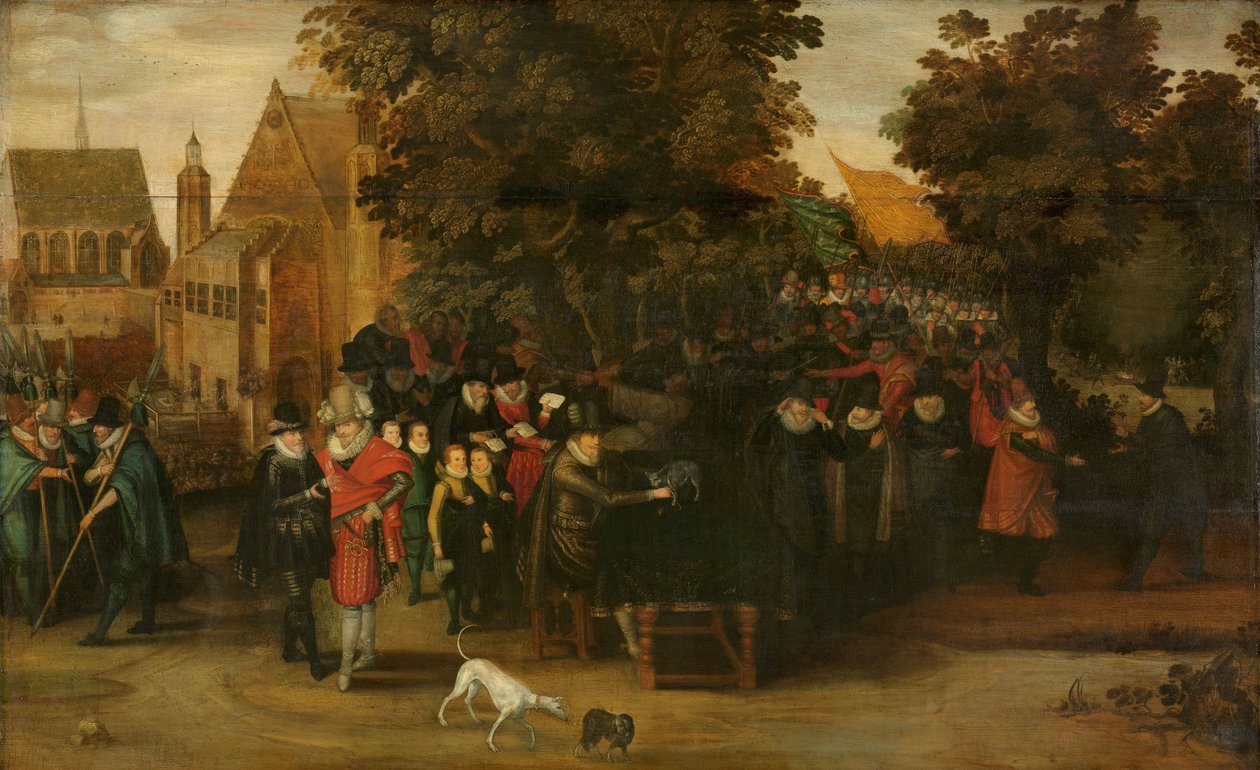 Satirisk show om nederlandsk politikk rundt 1619 av Adriaen Pietersz van de Venne (follower of)
