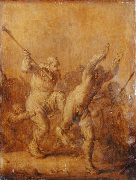 Tiggere som kjemper av Adriaen Pietersz. van de Venne