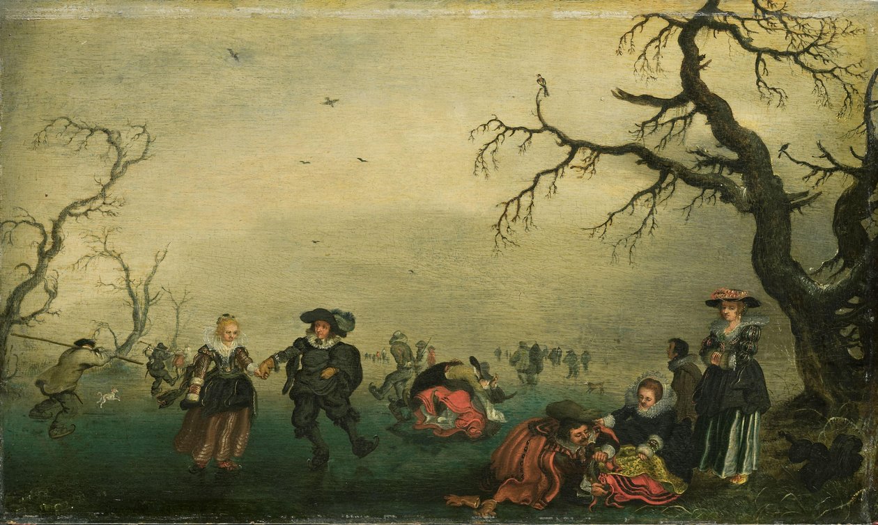Skøyteløpere av Adriaen Pietersz van de Venne