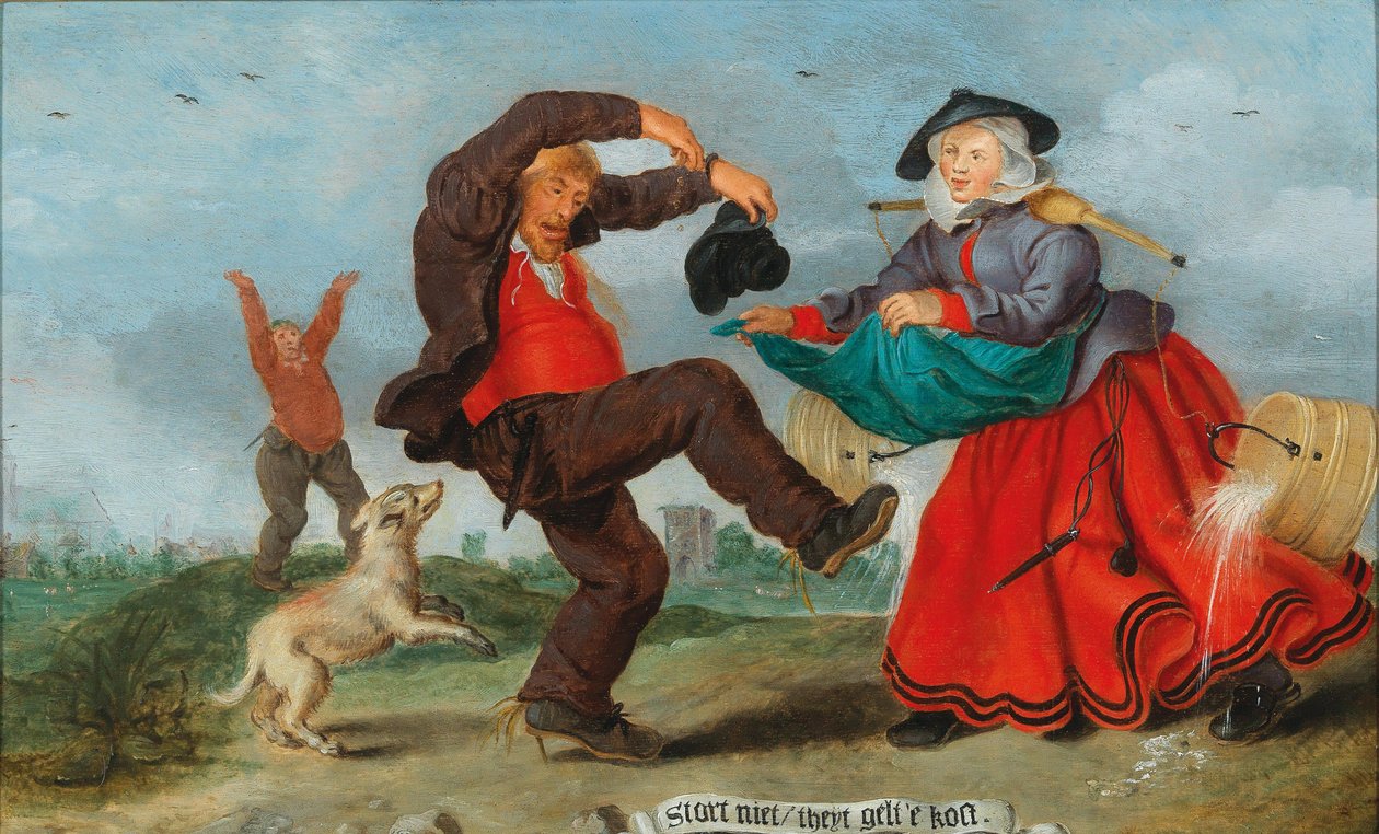 Illustrasjon av et nederlandsk ordtak, 1627. av Adriaen Pietersz. van de Venne