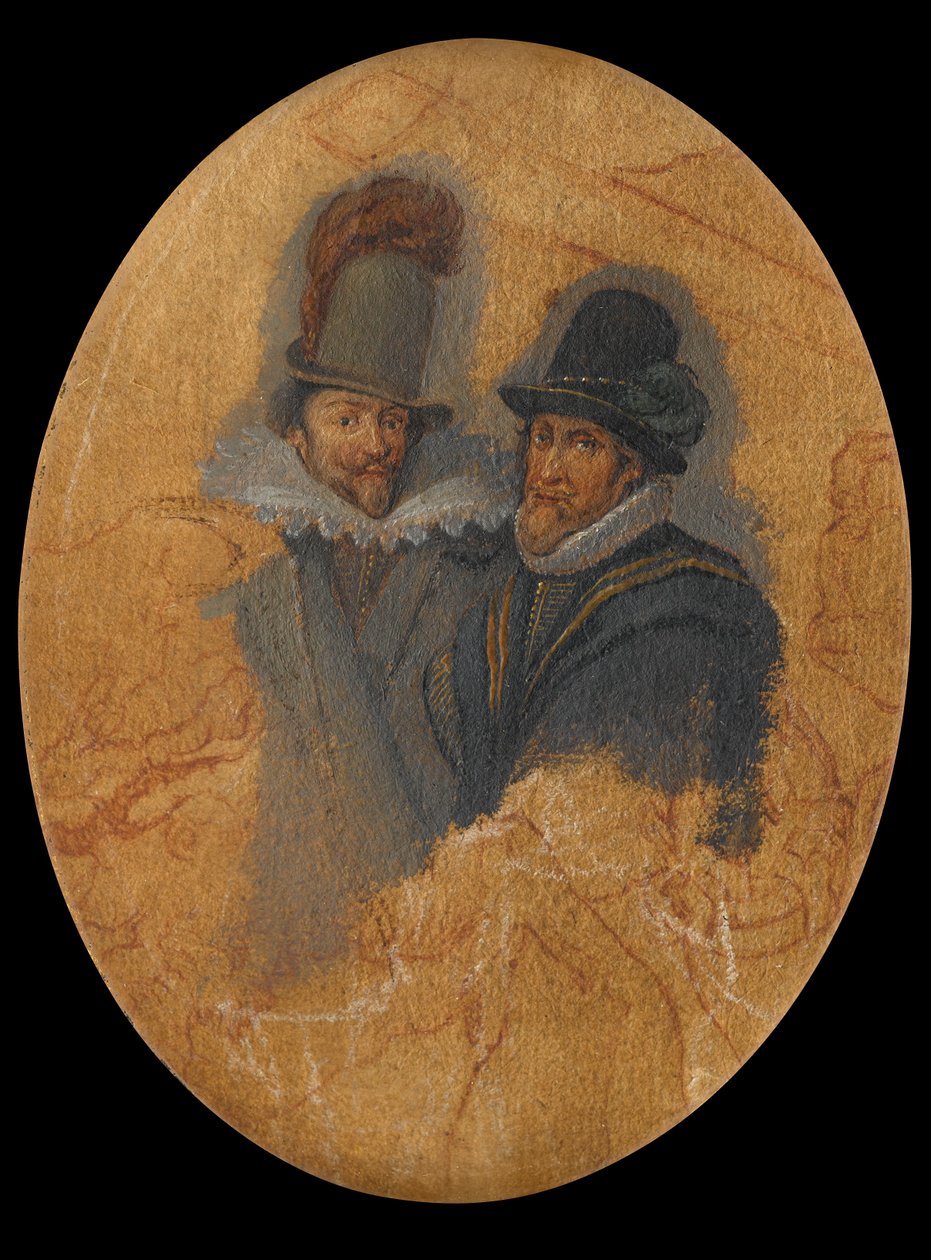 Portrett av prinsene Maurits (1567-1625) og Frederik Hendrik (1584-1647) av Adriaen Pietersz van de Venne
