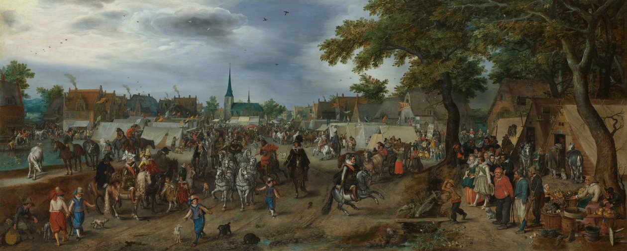 Prinsene Maurice og Frederick Henry på Valkenburg Horse Fair Prinsene Maurits og Frederik Hendrik på Valkenburg Horse Fair av Adriaen Pietersz van de Venne