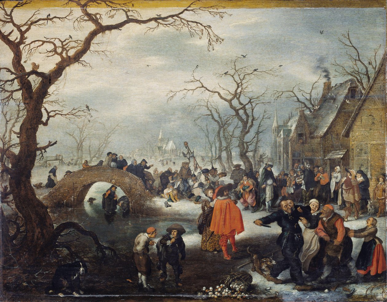 Fastelavn på landet av Adriaen Pietersz van de Venne