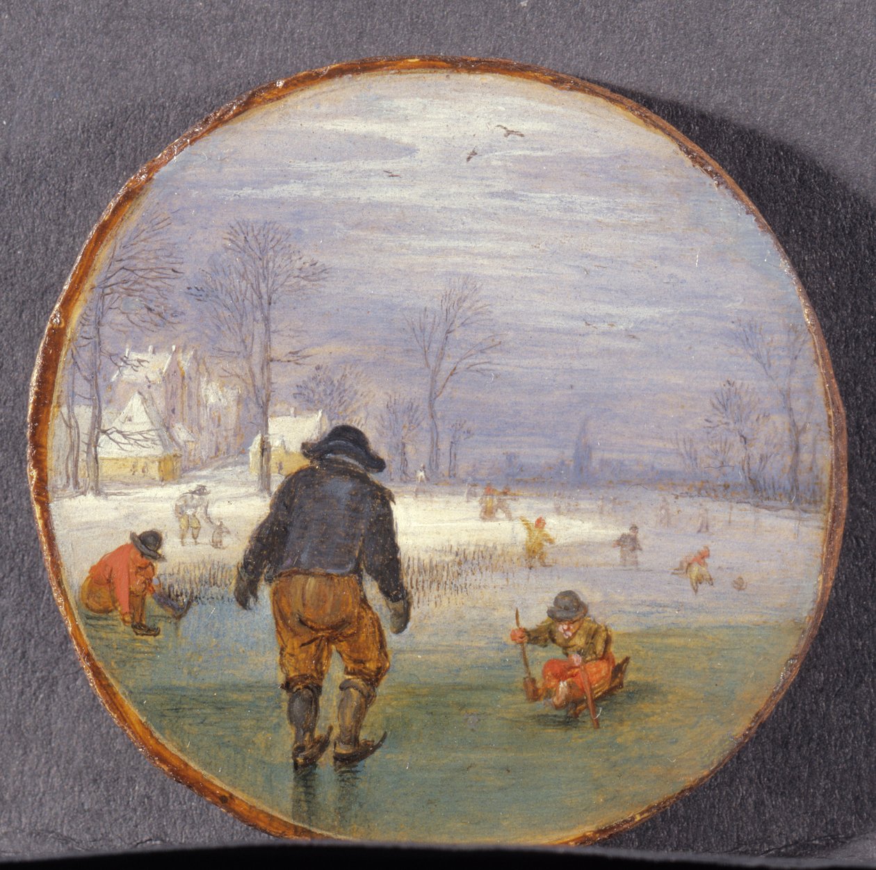 Skatere i et landskap (panel) av Adriaen Pietersz van de Venne