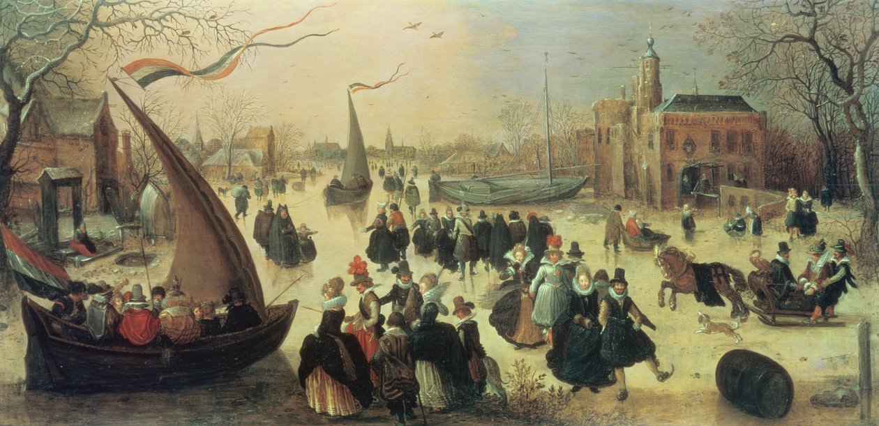 Skøytefest av Adriaen Pietersz van de Venne