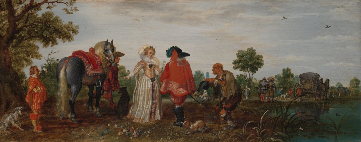 Våren (møtet) av Adriaen Pietersz van de Venne