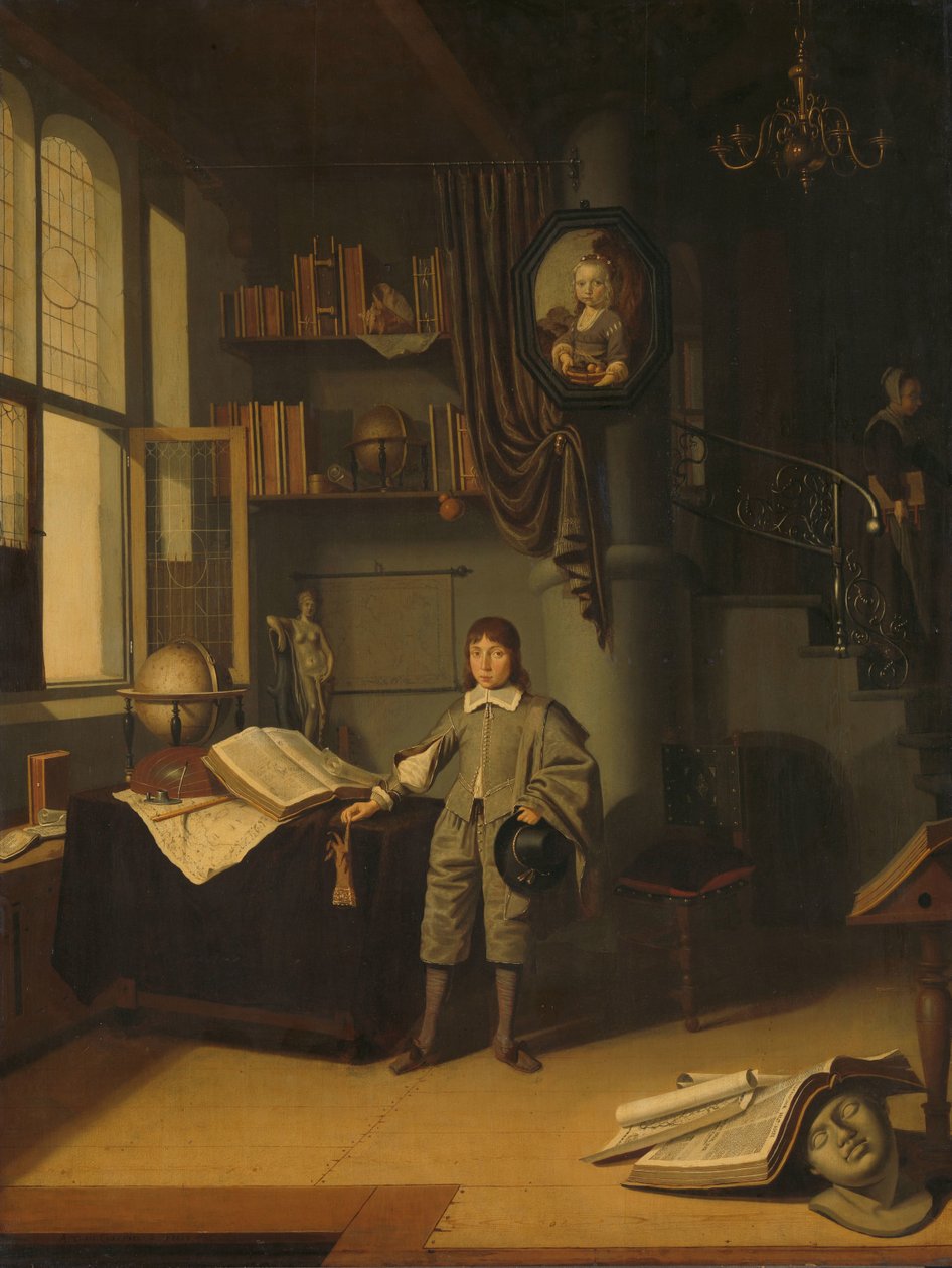 Ung mann i en studie av Adriaen van Gaesbeeck