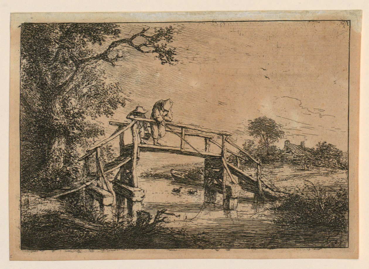 Fiskere på broen av Adriaen van Ostade