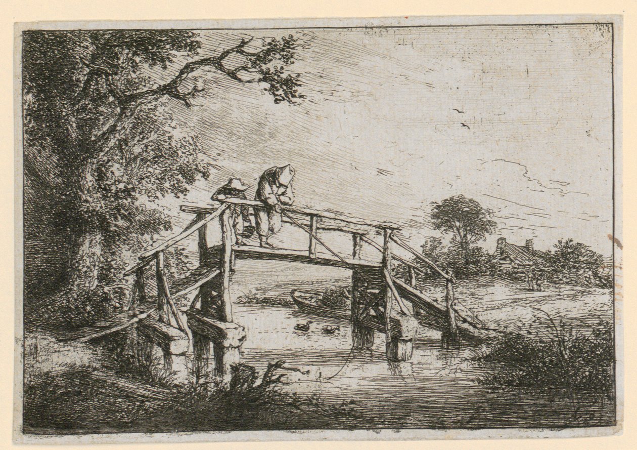 Fiskere på broen av Adriaen van Ostade