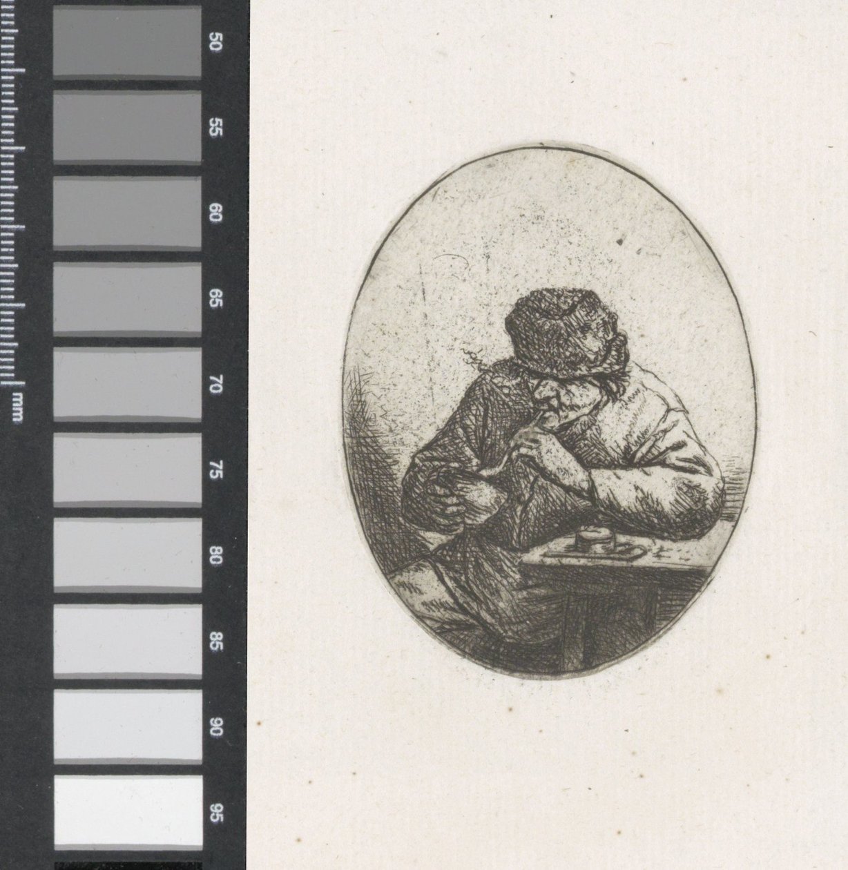Byste av en smilende bondekvinne av Adriaen van Ostade