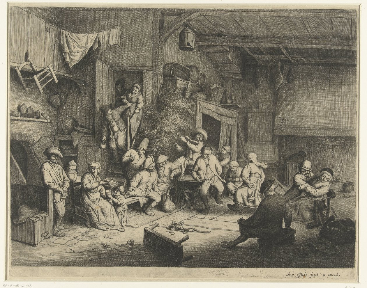 Dans på vertshuset av Adriaen van Ostade