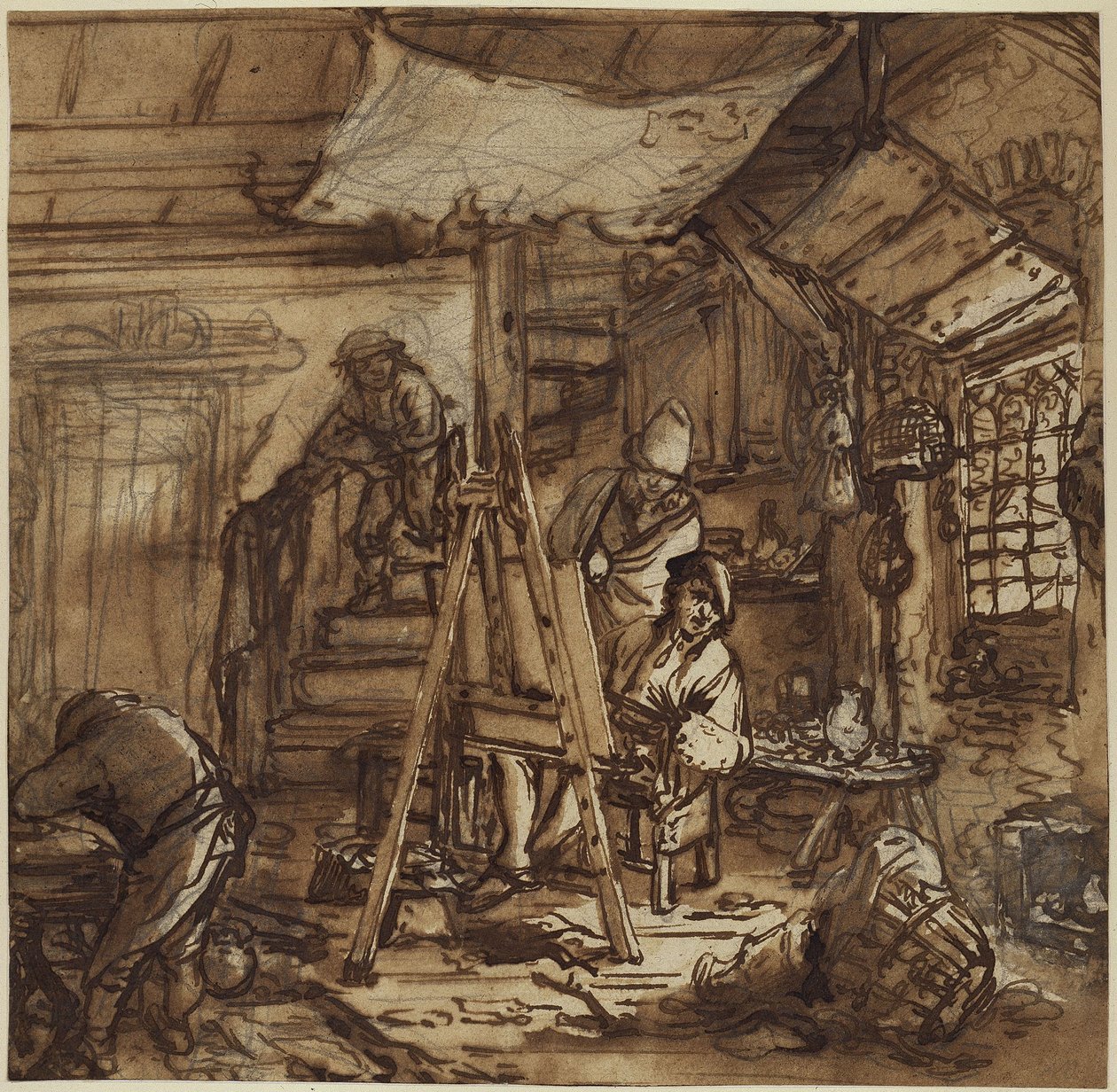 Maleren i atelieret av Adriaen van Ostade