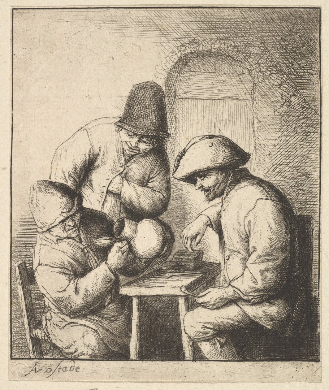 Tom mugge av Adriaen van Ostade
