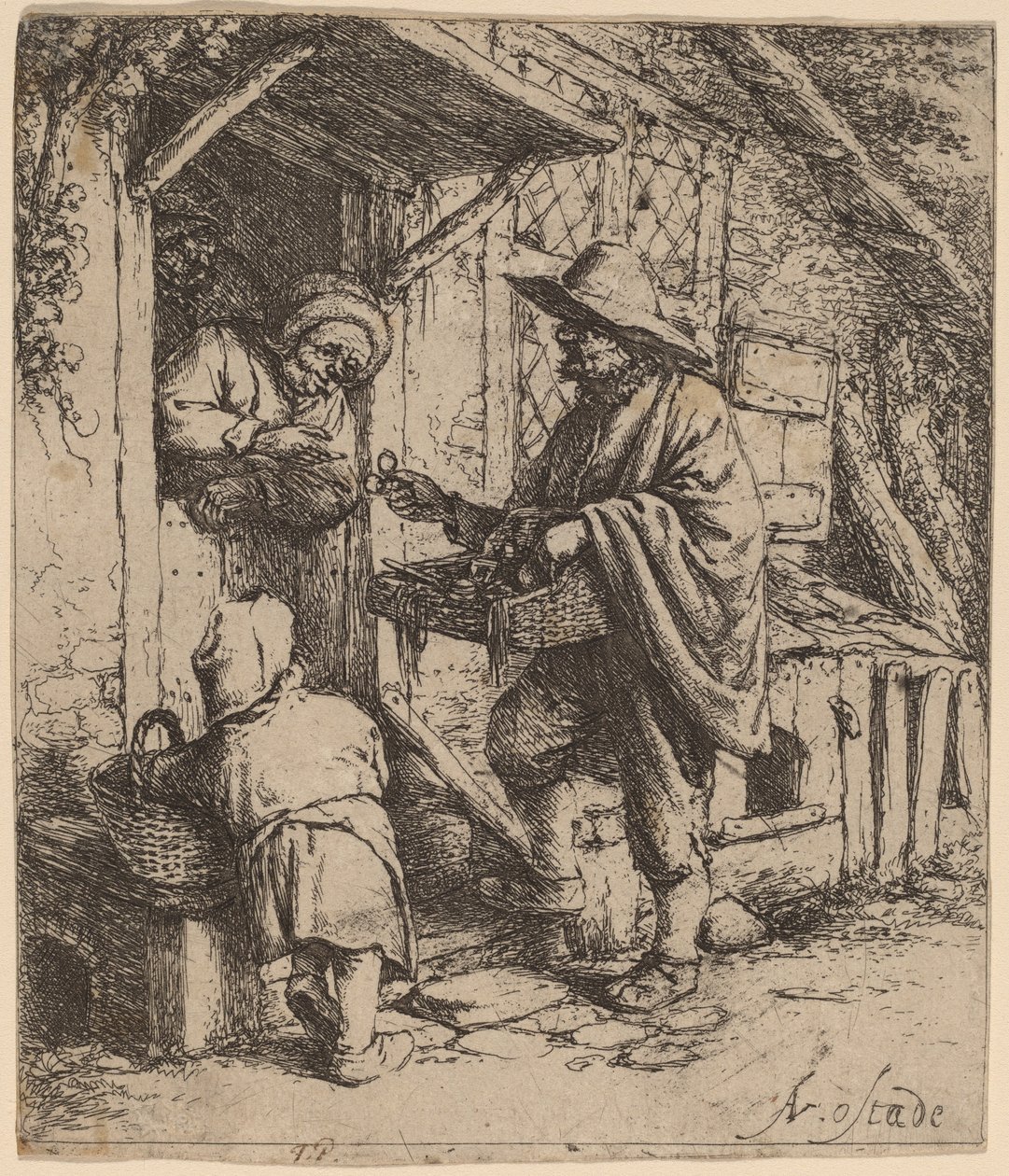 Brillehandler av Adriaen van Ostade