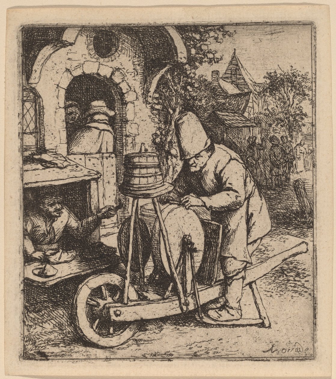 Knivsliper av Adriaen van Ostade