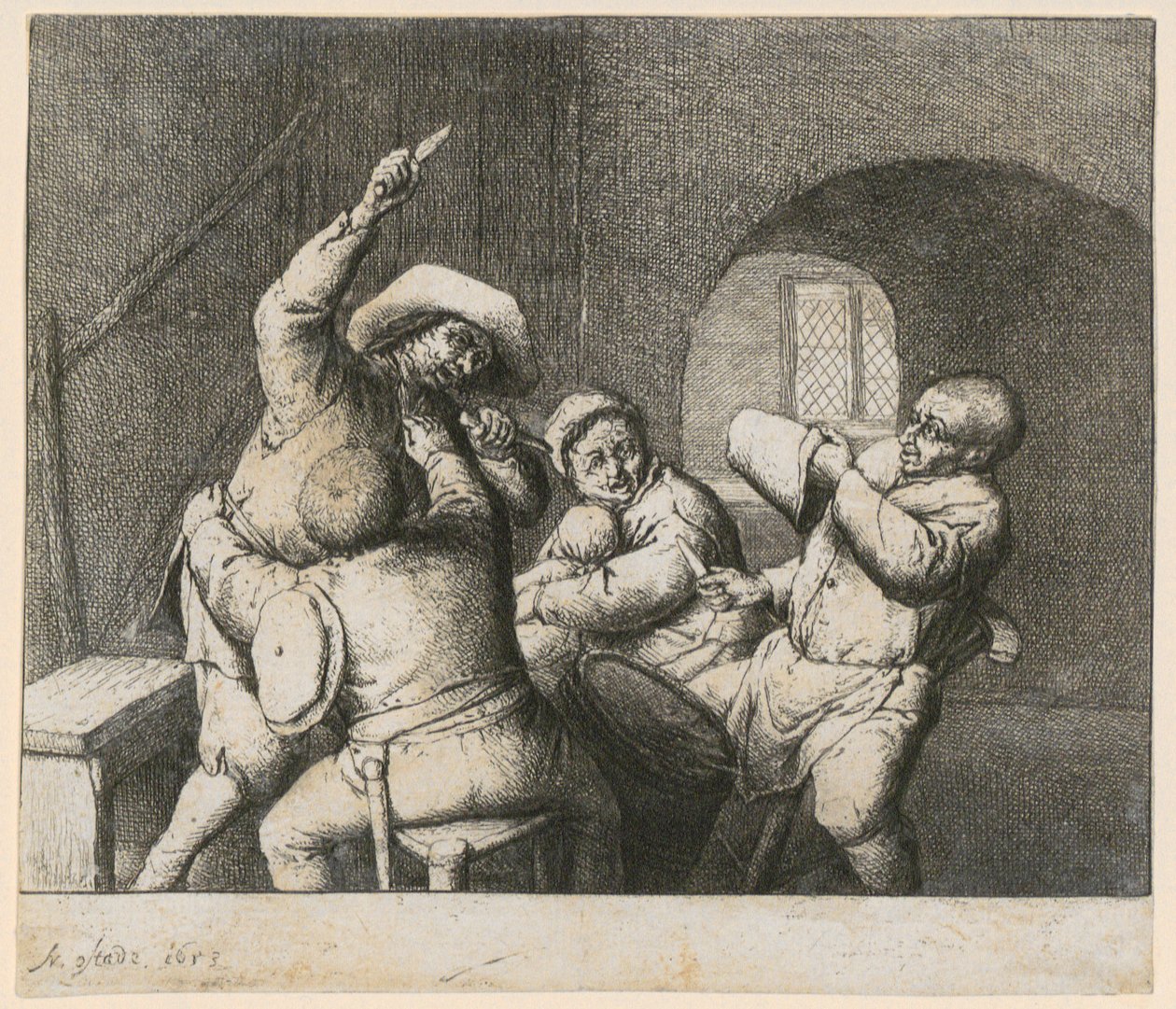 Knivkamp av Adriaen van Ostade
