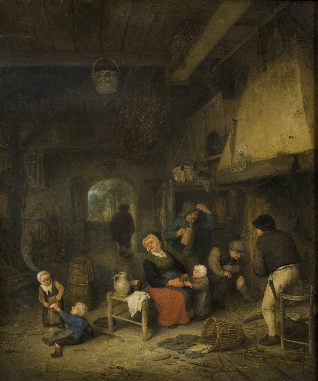 Bonde familie på et vertshus av Adriaen van Ostade