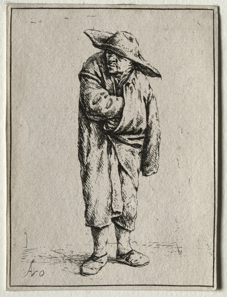Bonde med hånden i kappen av Adriaen van Ostade