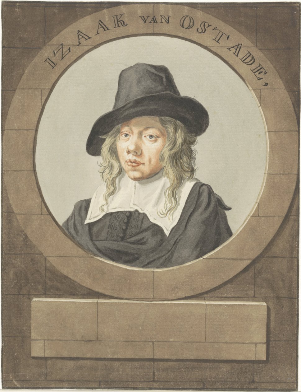 Portrett av Isaac van Ostade av Adriaen van Ostade