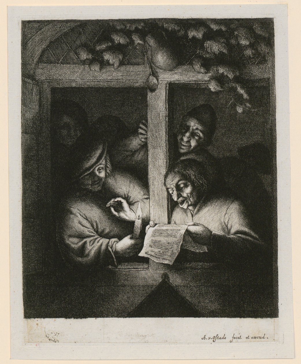 Sanger ved vinduet av Adriaen van Ostade