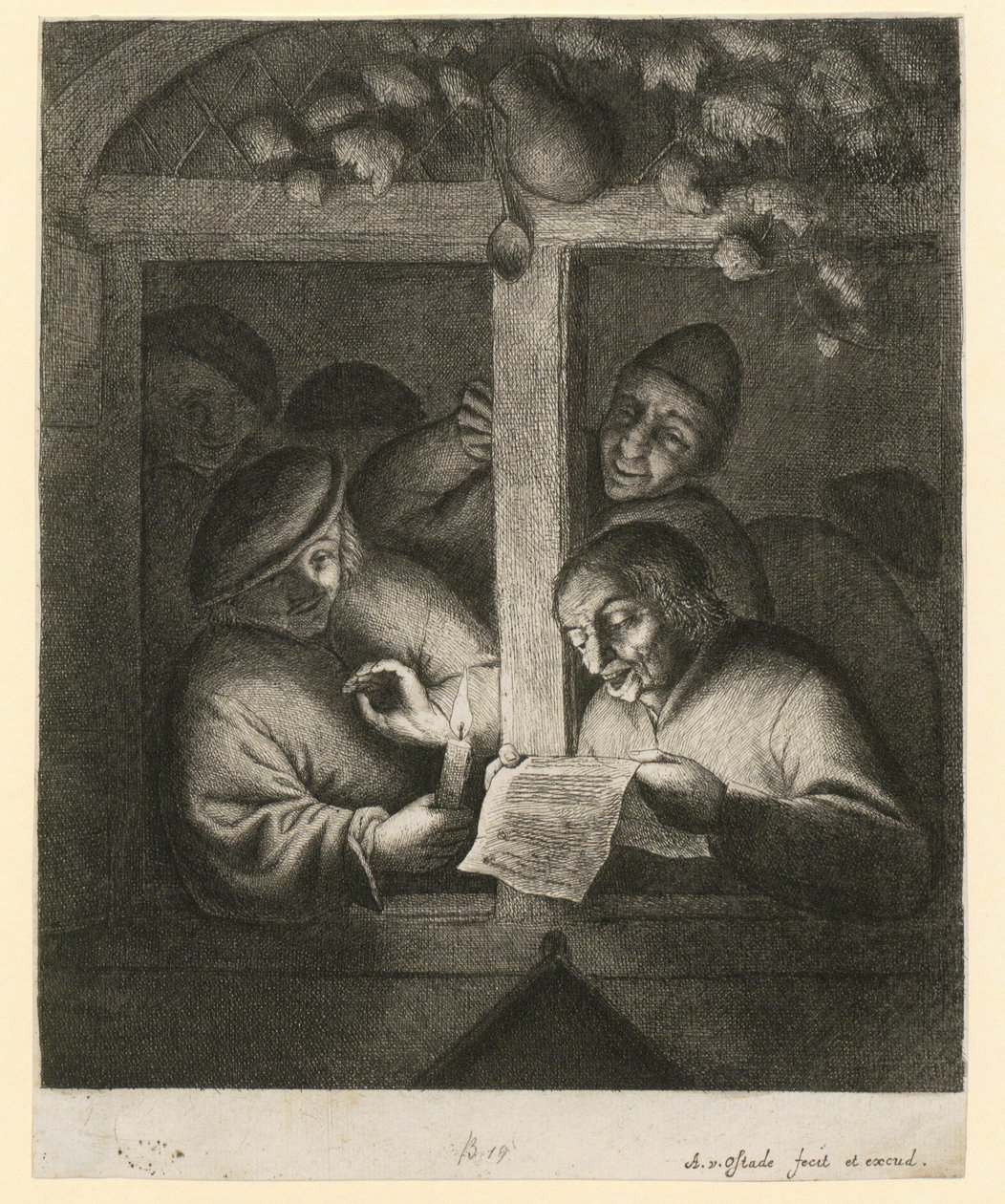 Sanger ved vinduet av Adriaen van Ostade