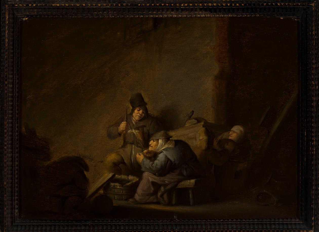 Sjangerscene i et interiør av Adriaen van Ostade