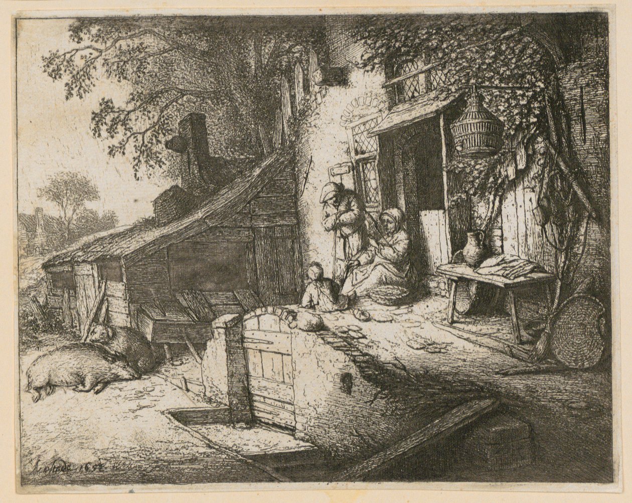 Spinnerske av Adriaen van Ostade