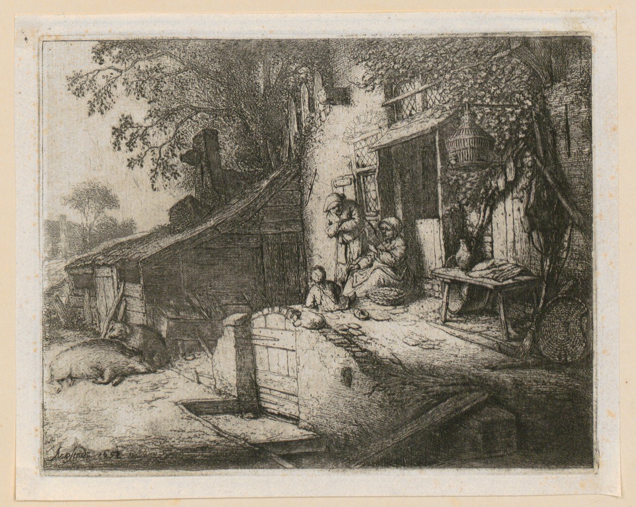 Spinnerske av Adriaen van Ostade