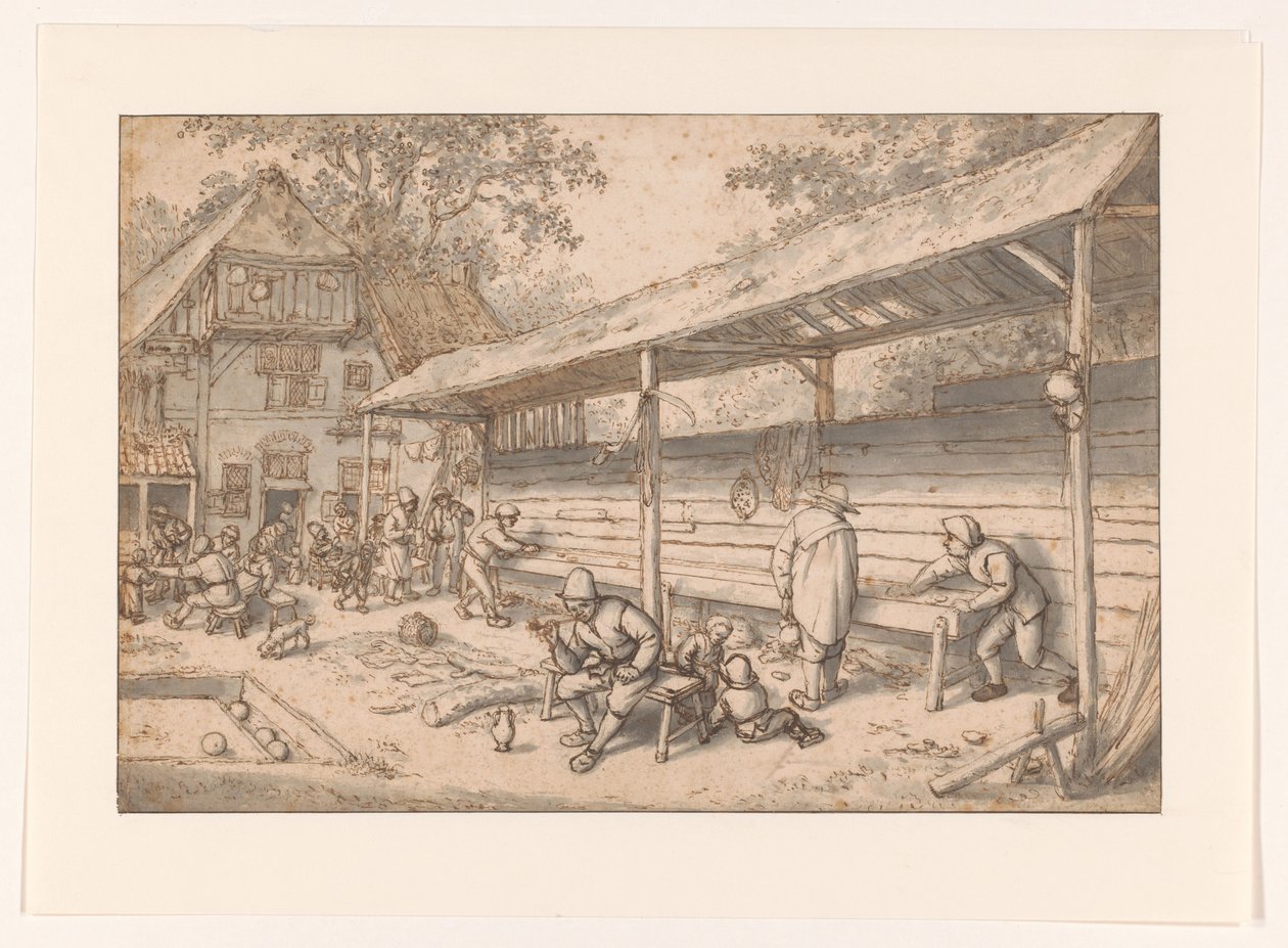 Taverna spill Klosbanen av Adriaen van Ostade