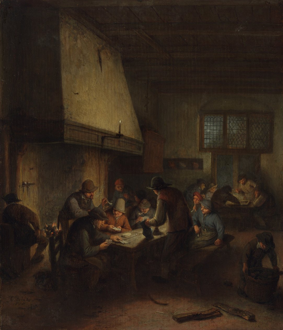 Taverna scene av Adriaen van Ostade