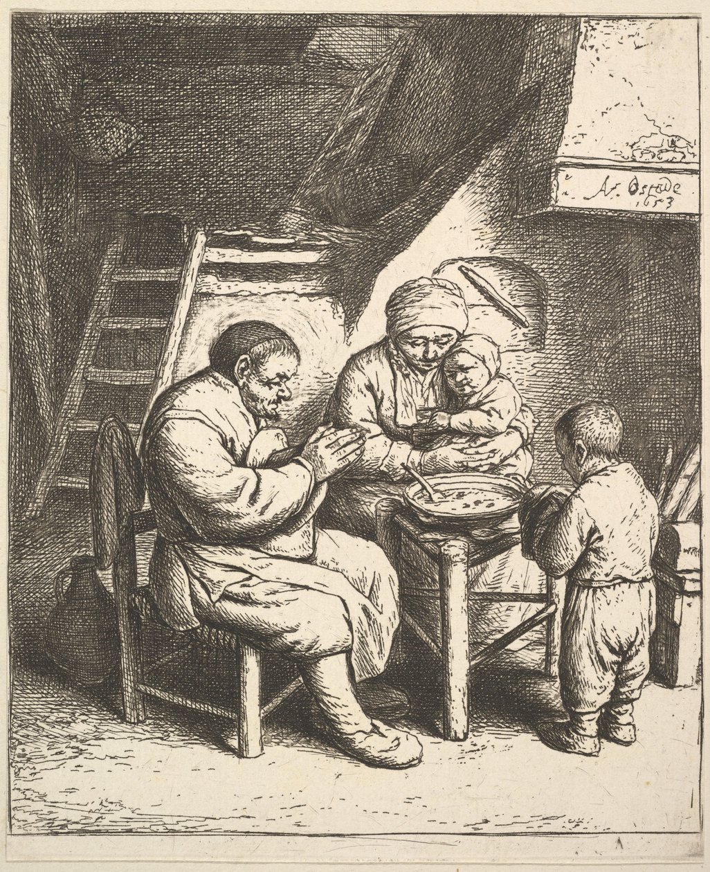 Velsignelsen av Adriaen van Ostade