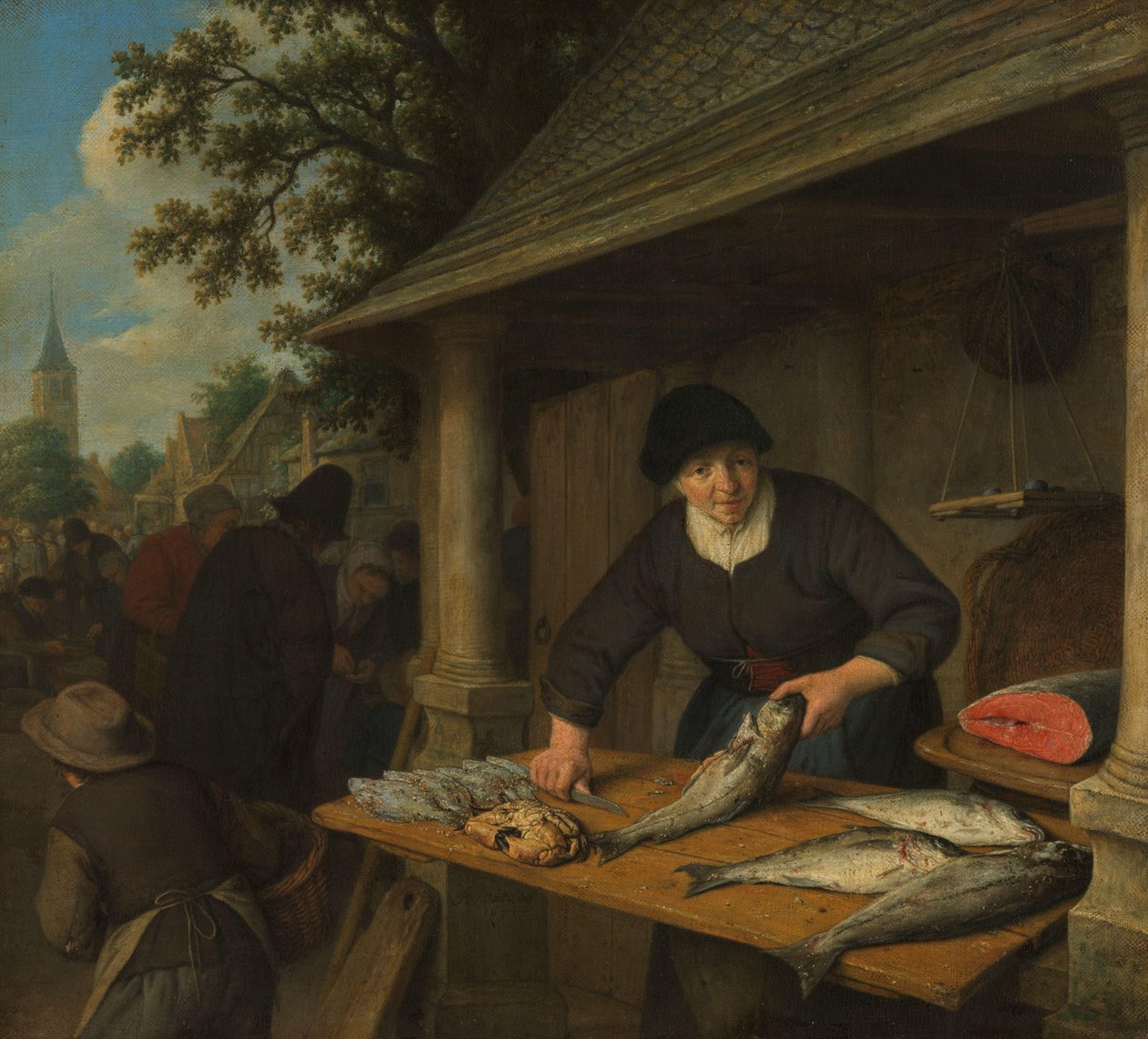 Fiskefruen av Adriaen van Ostade
