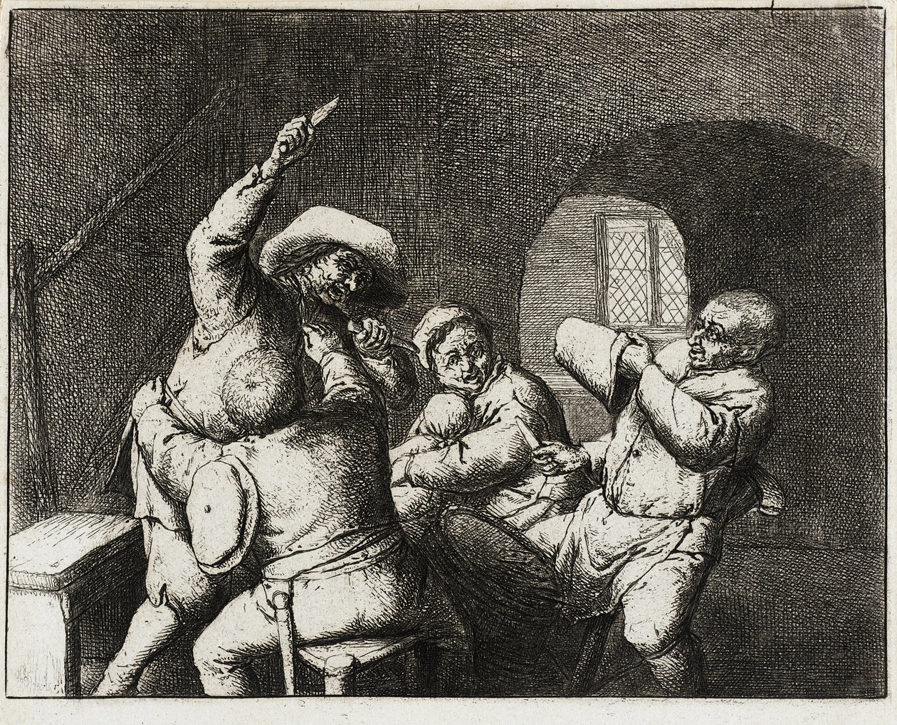 Bøndenes krangel av Adriaen van Ostade