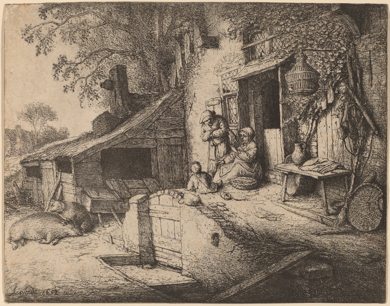 Spinneren av Adriaen van Ostade