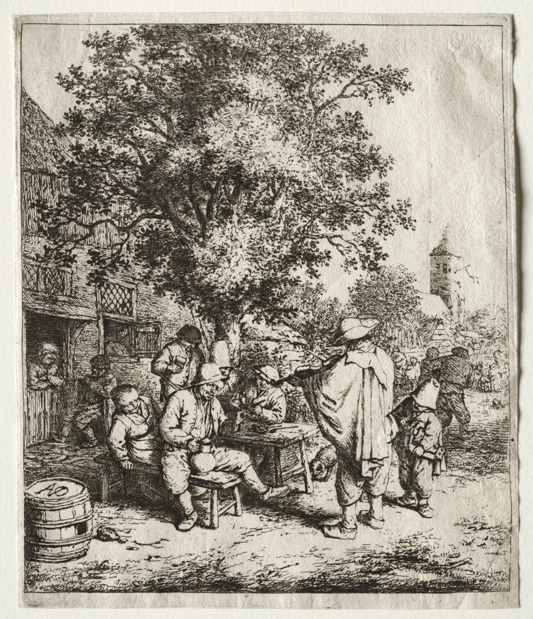 Spelemannen og sløyfegutten av Adriaen van Ostade