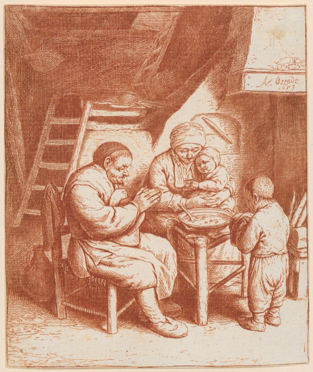 Bordbønn av Adriaen van Ostade