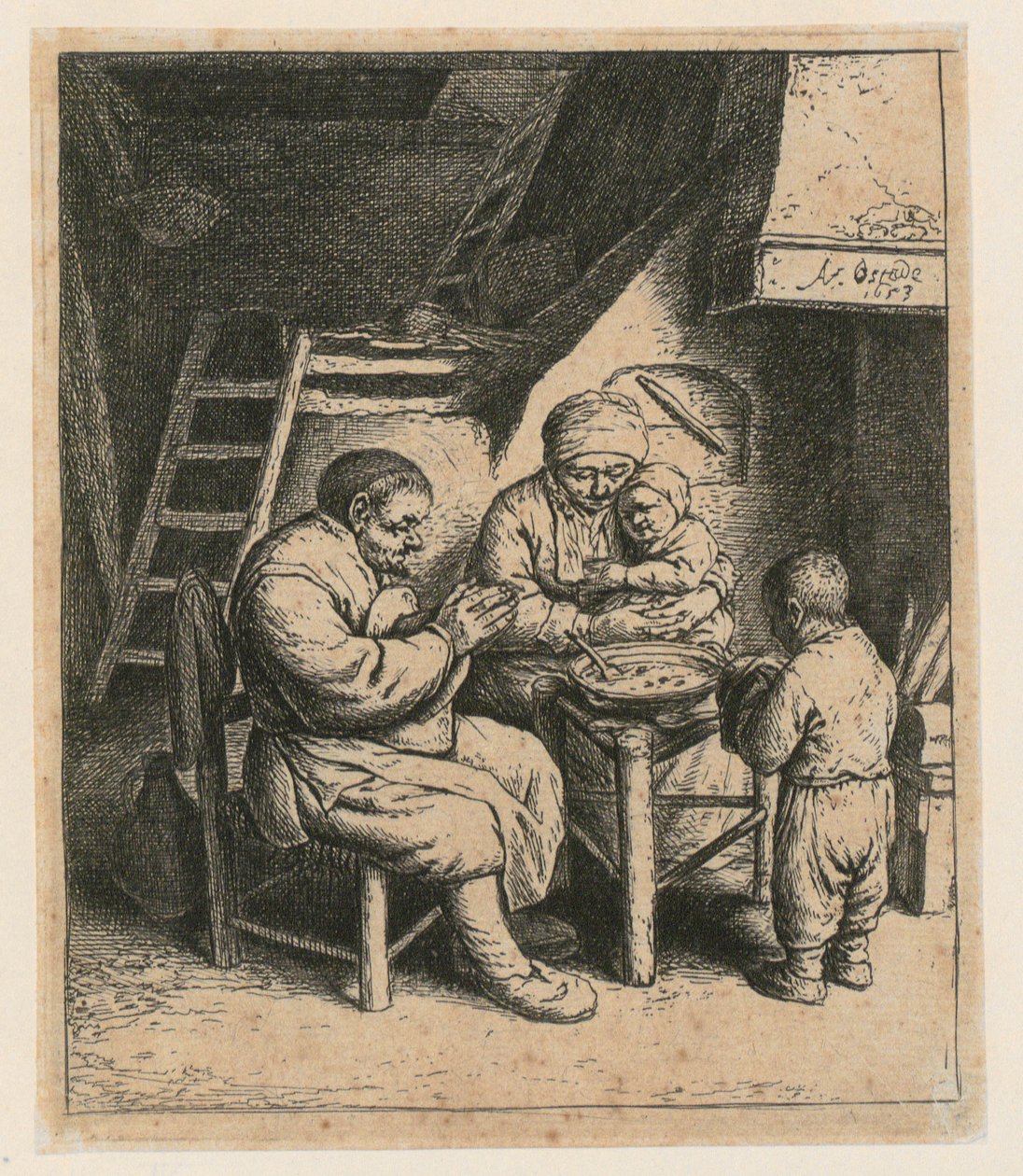 Bordbønn av Adriaen van Ostade
