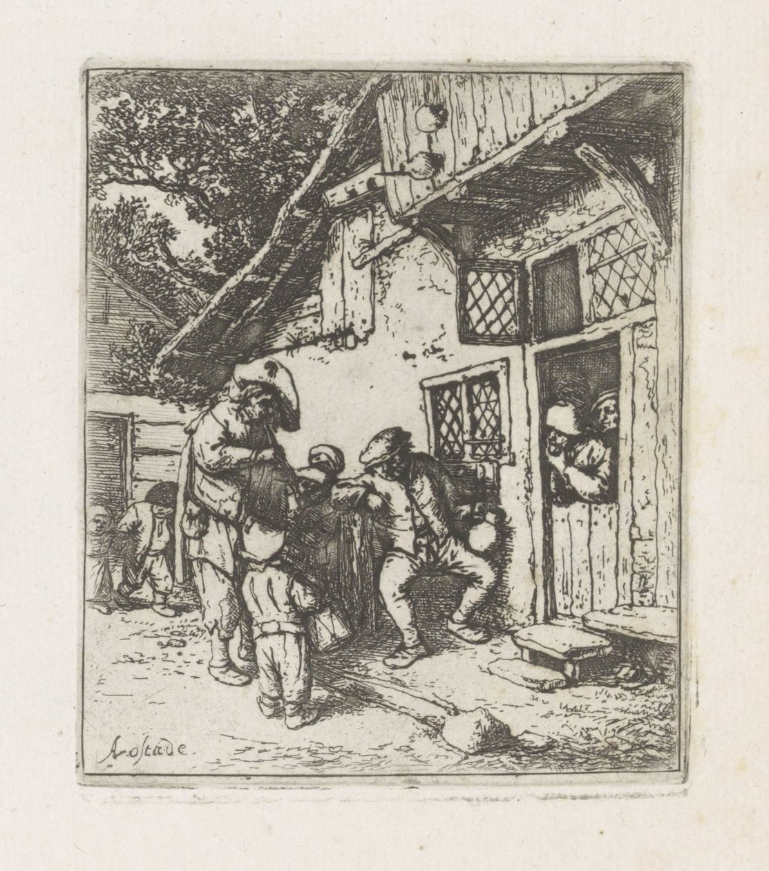 To musikere for ett hus av Adriaen van Ostade