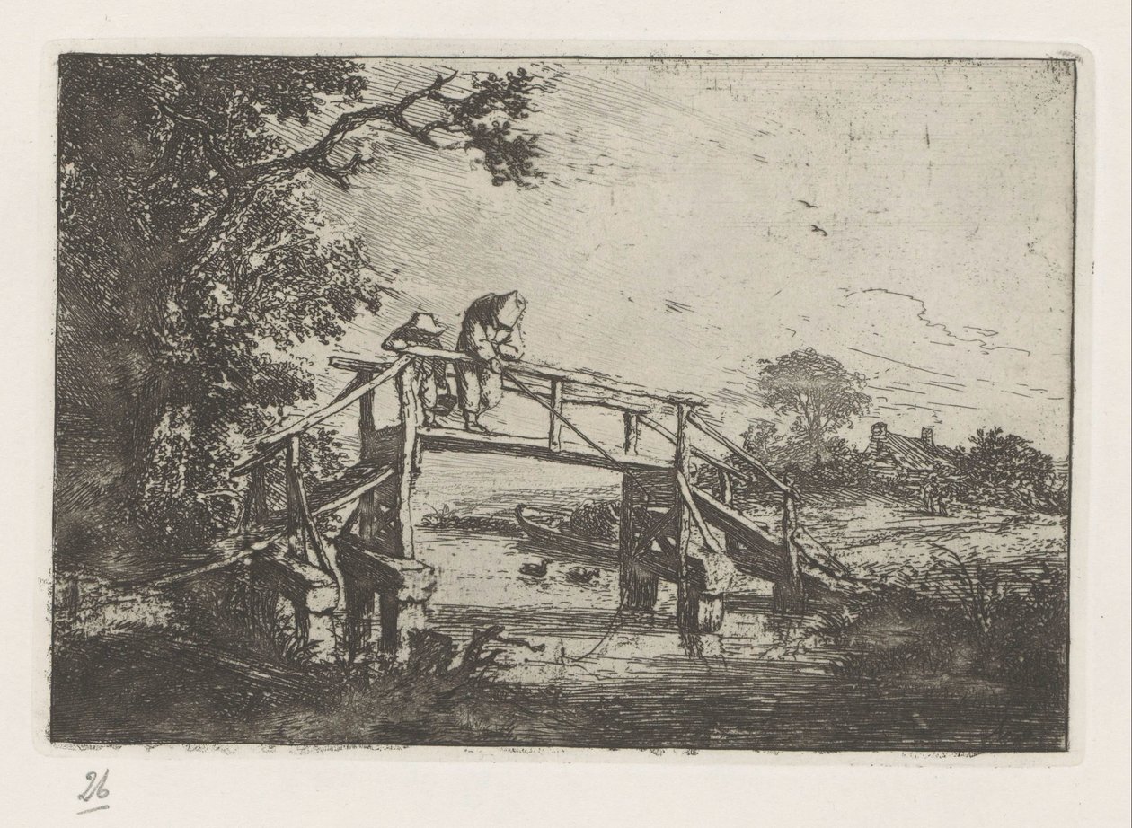 To fiskere på en bro av Adriaen van Ostade