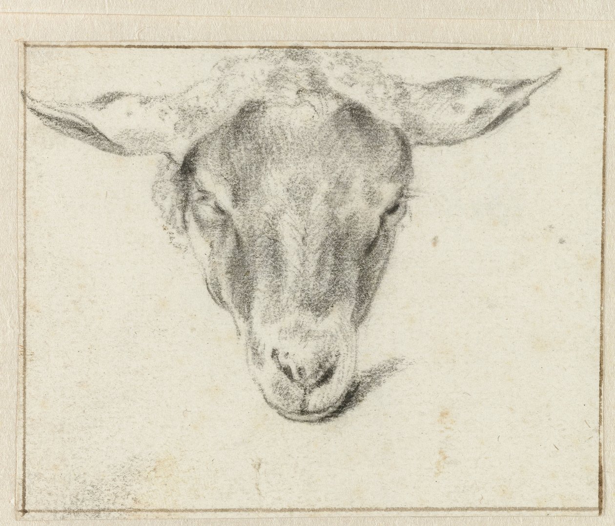 Sauehode, forfra av Adriaen van de Velde (attributed to)