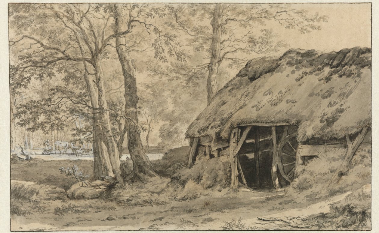 En hytte eller sauegård i skogen av Adriaen van de Velde