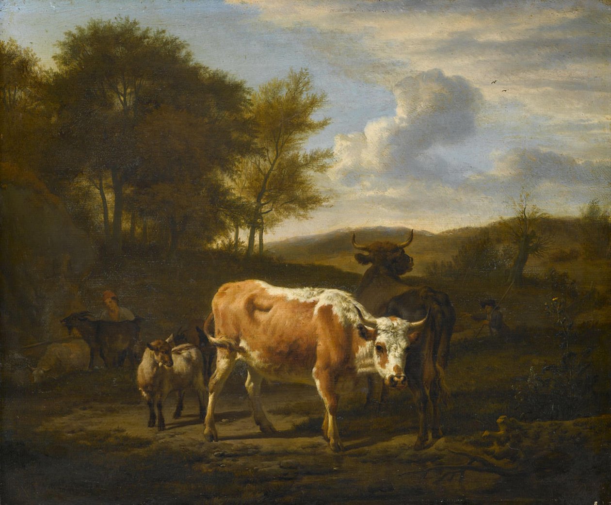 Fjellandskap med kveg av Adriaen van de Velde