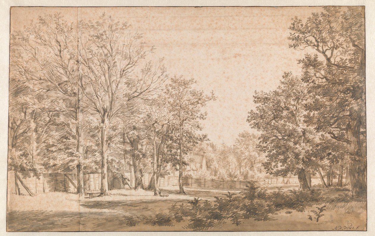Skoglandskap av Adriaen van de Velde