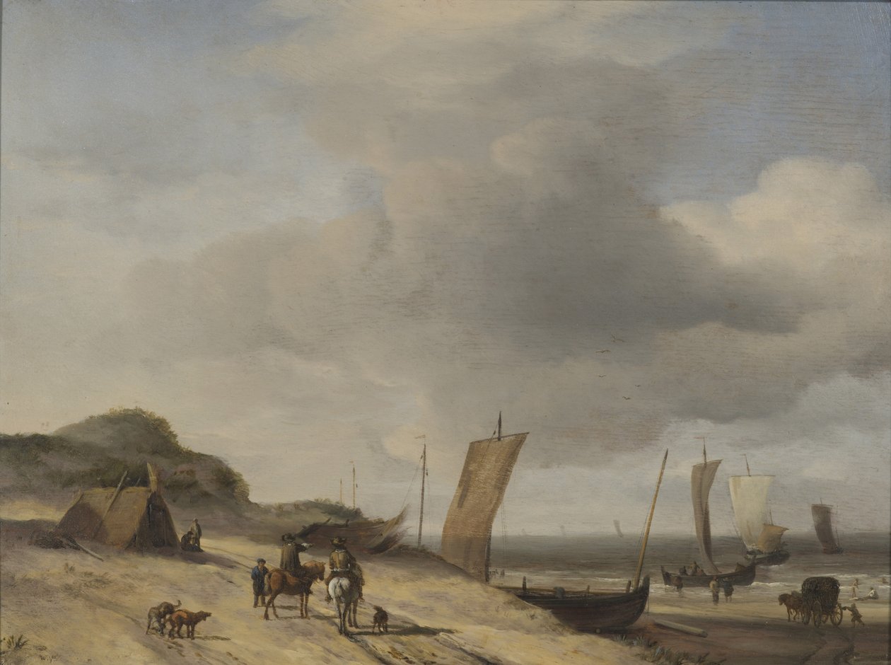 Sanddyner ved Scheveningen (olje på tre) av Adriaen van de Velde