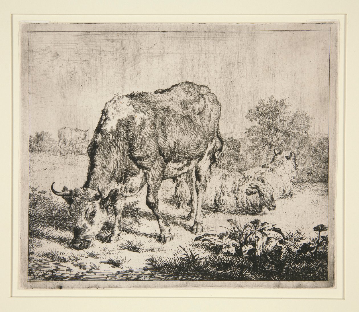 Biffpaien og de tre sauene av Adriaen van de Velde