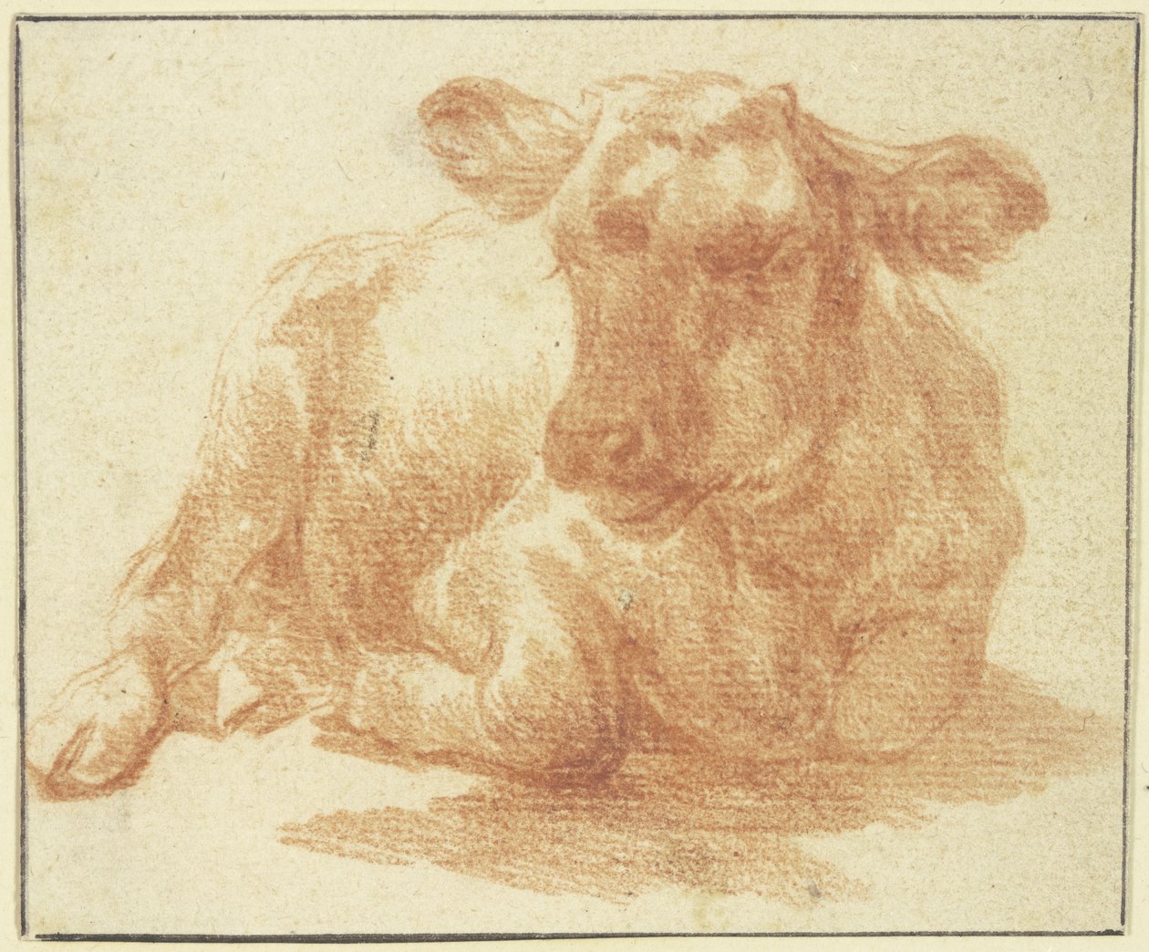Liegendes Vieh nach rechts av Adriaen van de Velde