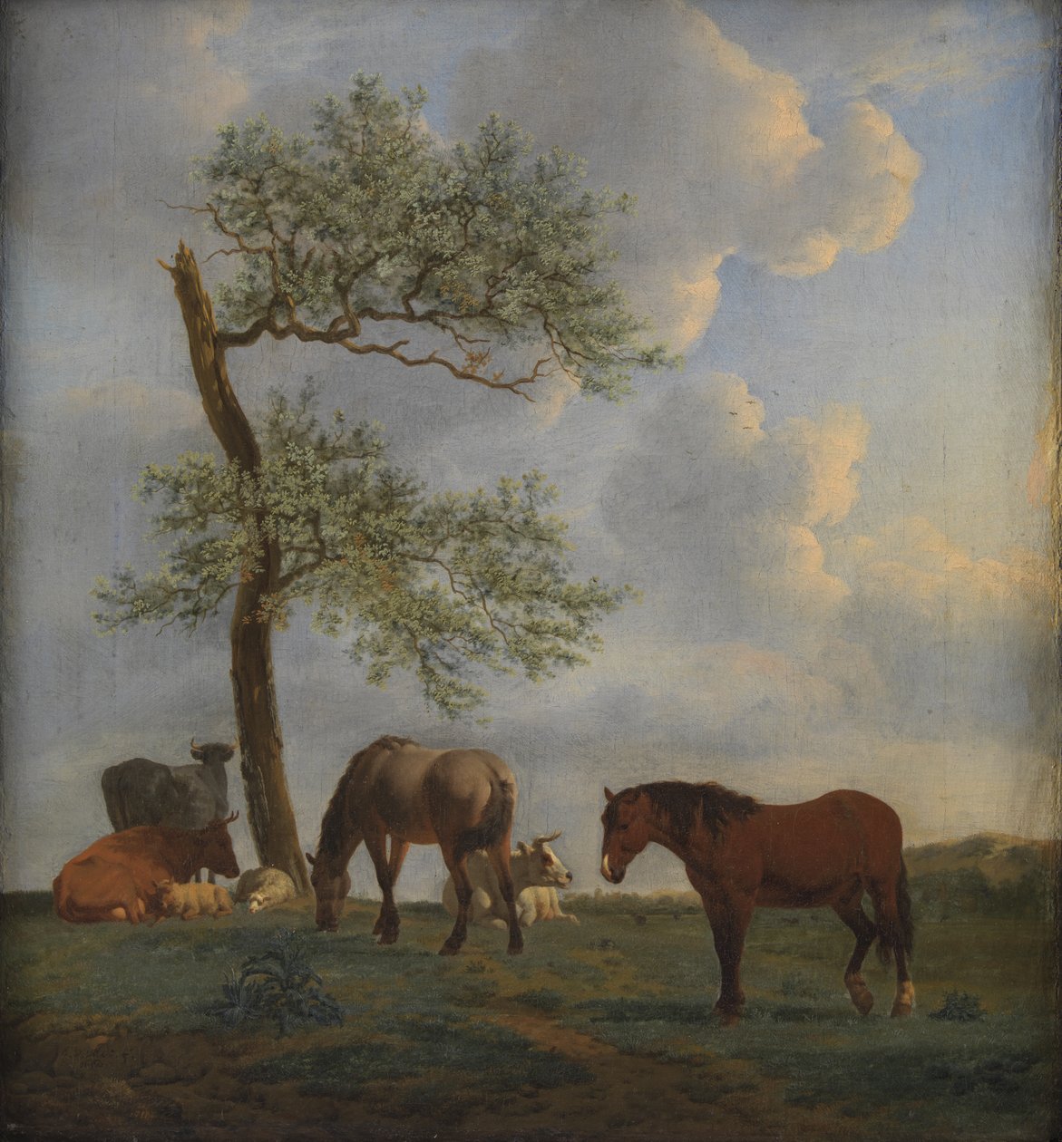 Beite med hester og storfe av Adriaen van de Velde