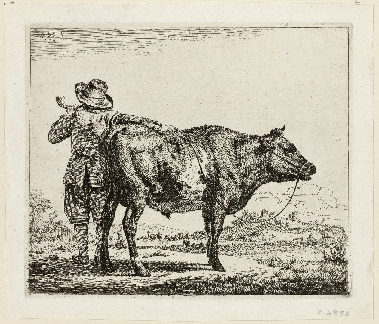 Kuherden og oksen av Adriaen van de Velde