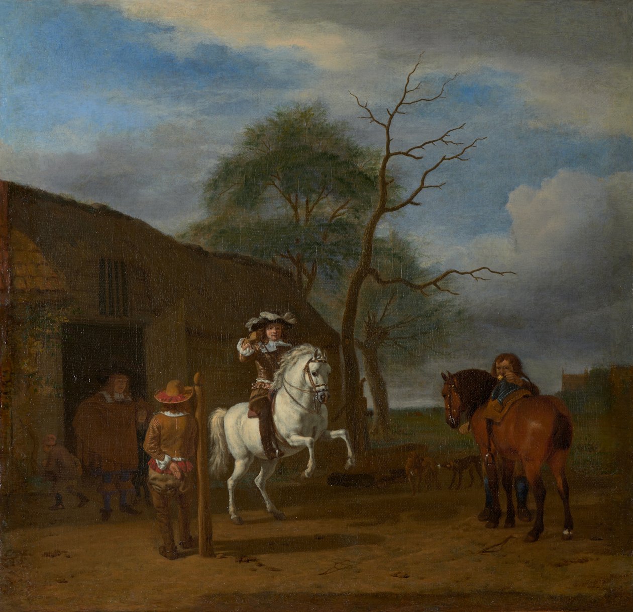 Rideskolen, ca 1658 (olje på lerret) av Adriaen van de Velde