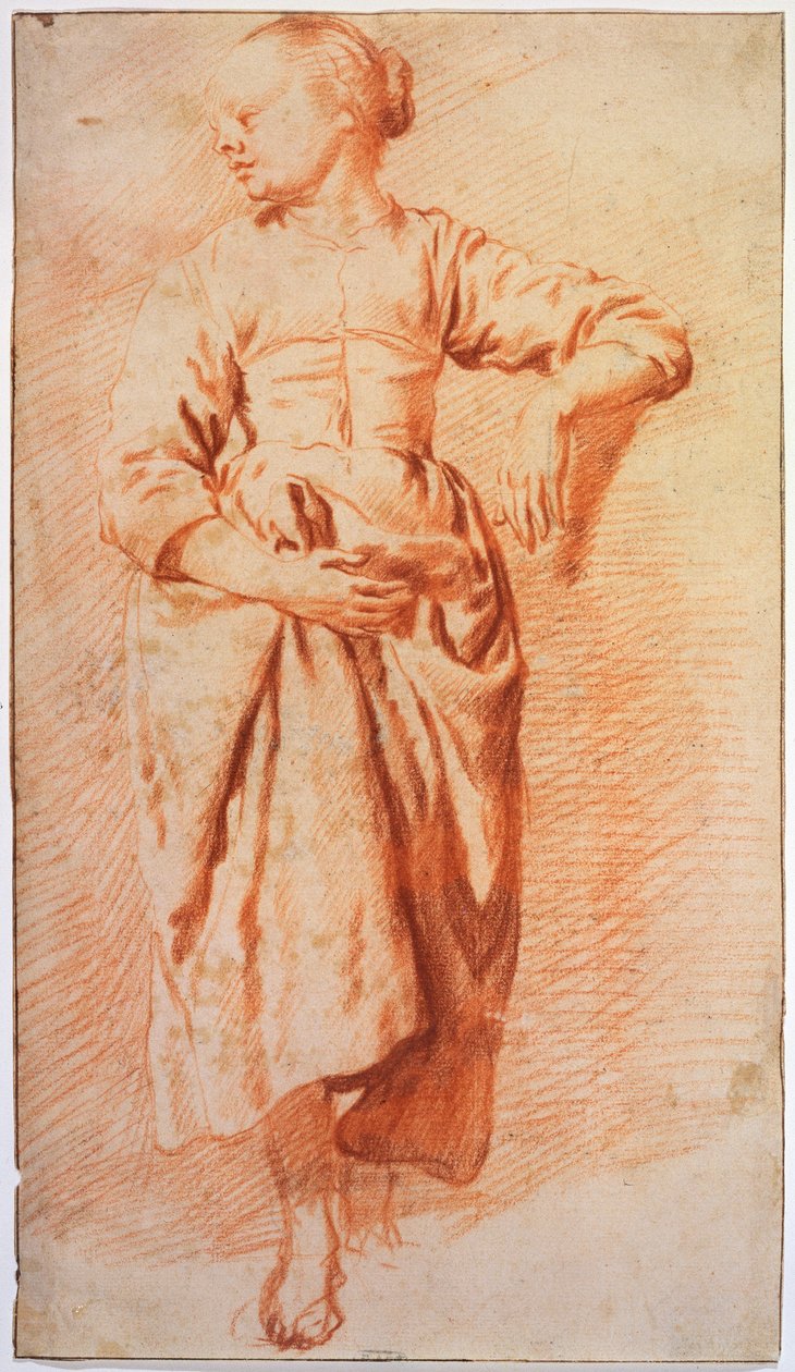Kvinne i bondekjole, tidlig på 1670-tallet av Adriaen van de Velde